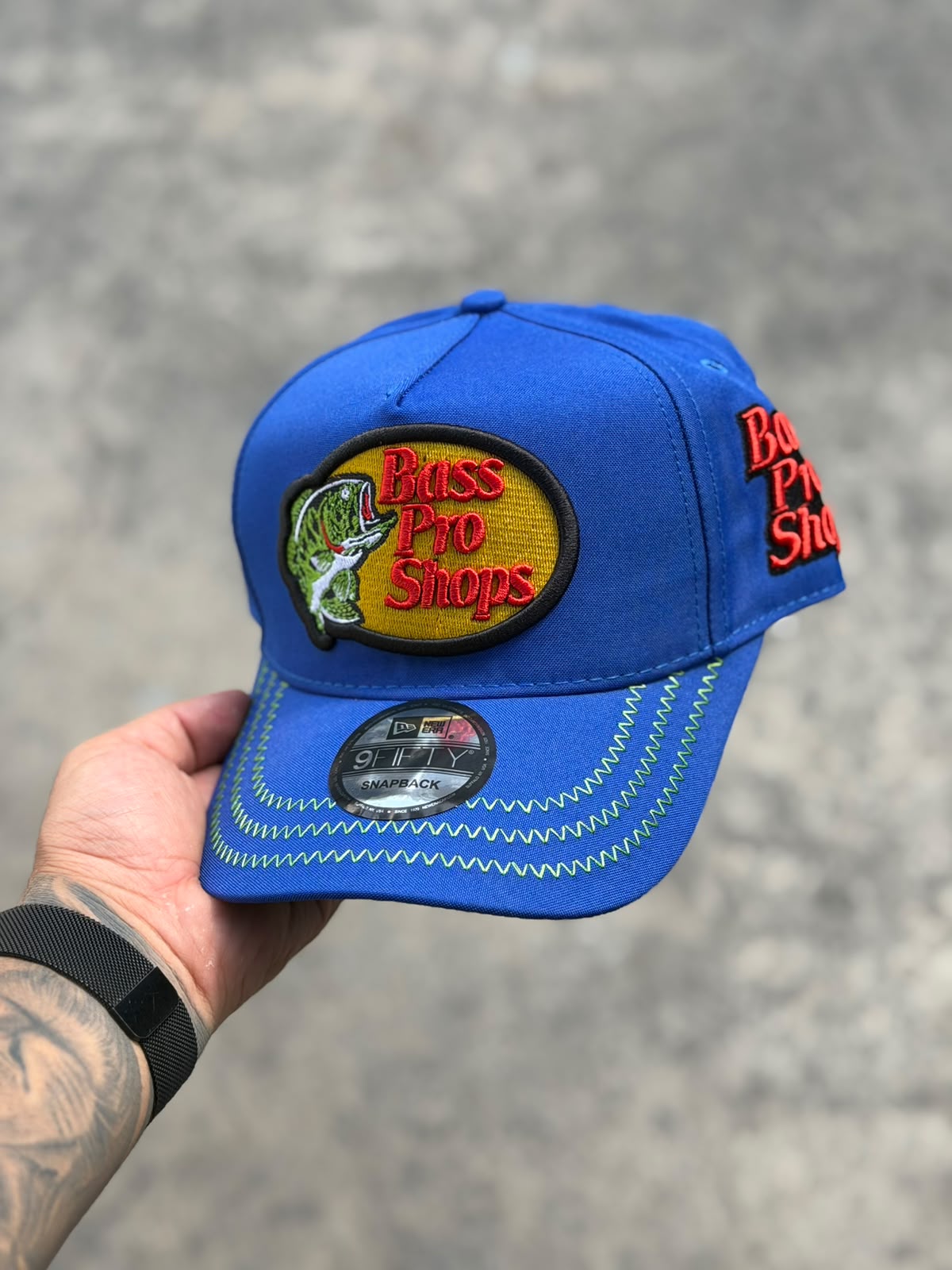 Gorra Bass Pro Shop Azul Zigzag Verde